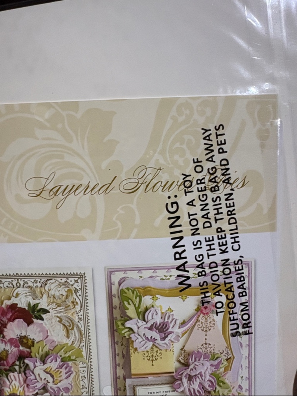 Floral Metal Cutting Dies Set in Gold Tone - Picture 4 of 7